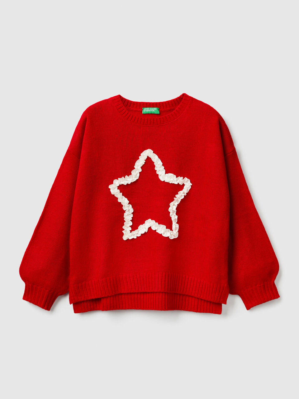 Sweater with slits and embroidery image number 1