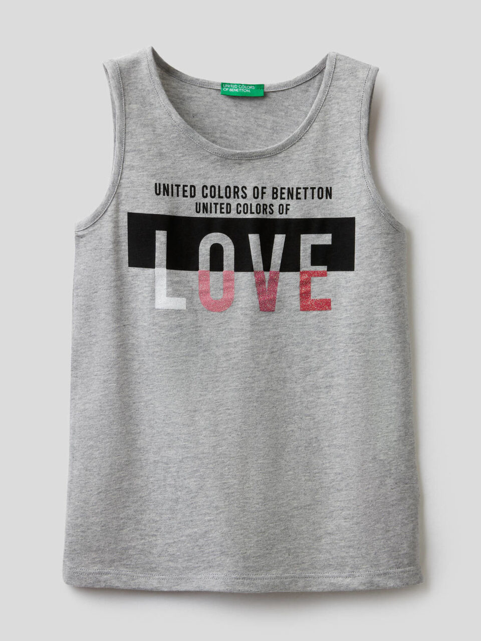 Tank top with glitter print image number 1