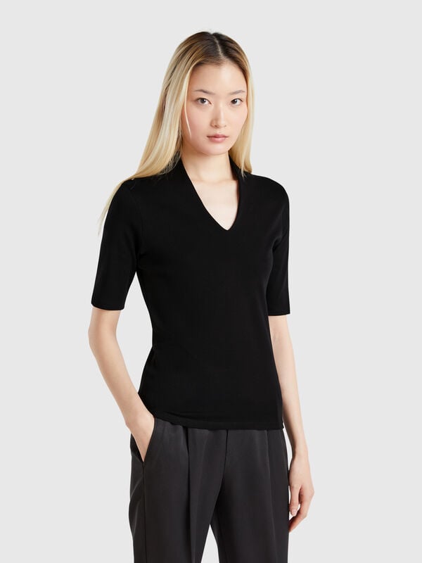 Slim fit t-shirt in long fiber cotton Women