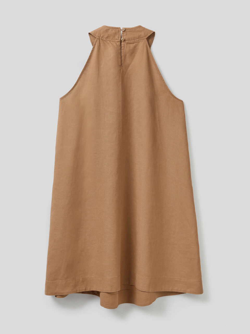Cropped dress in 100% linen image number 2