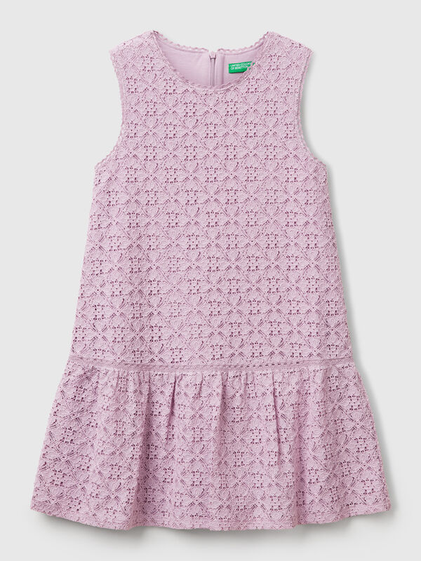 Lace dress with flounce Junior Girl