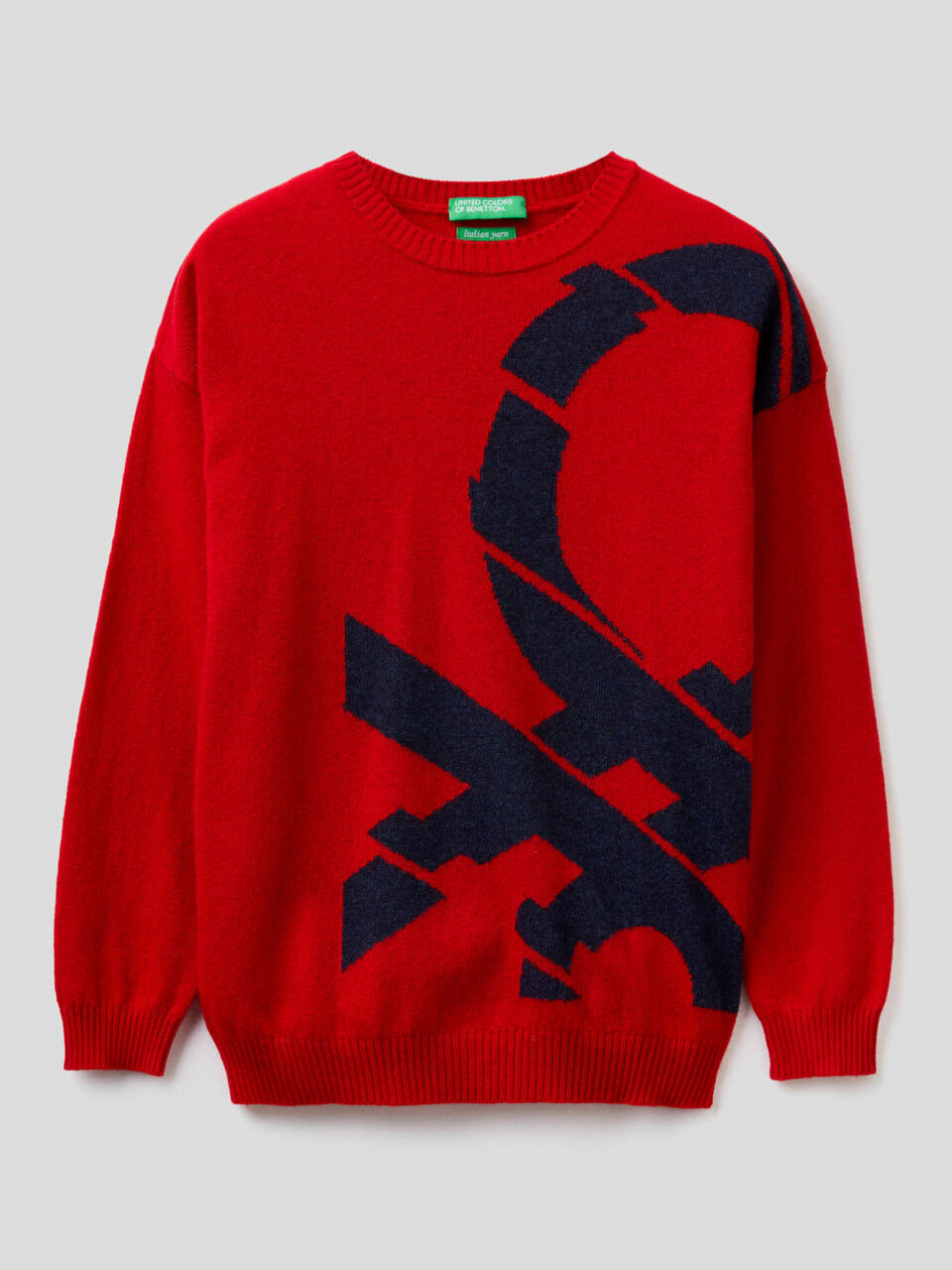 Sweater with logo inlay image number 1