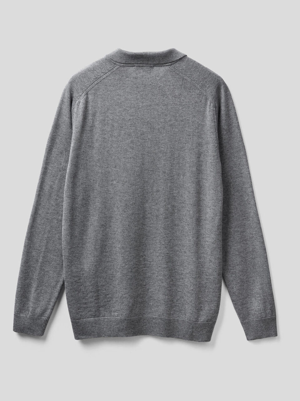 Long sleeve knit polo image number 2