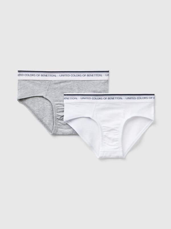 Two briefs with logoed elastic Junior Boy