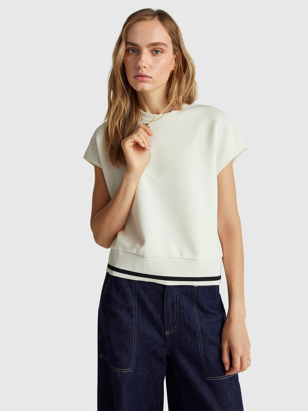 Sleeveless sweater in stretch Modal Women