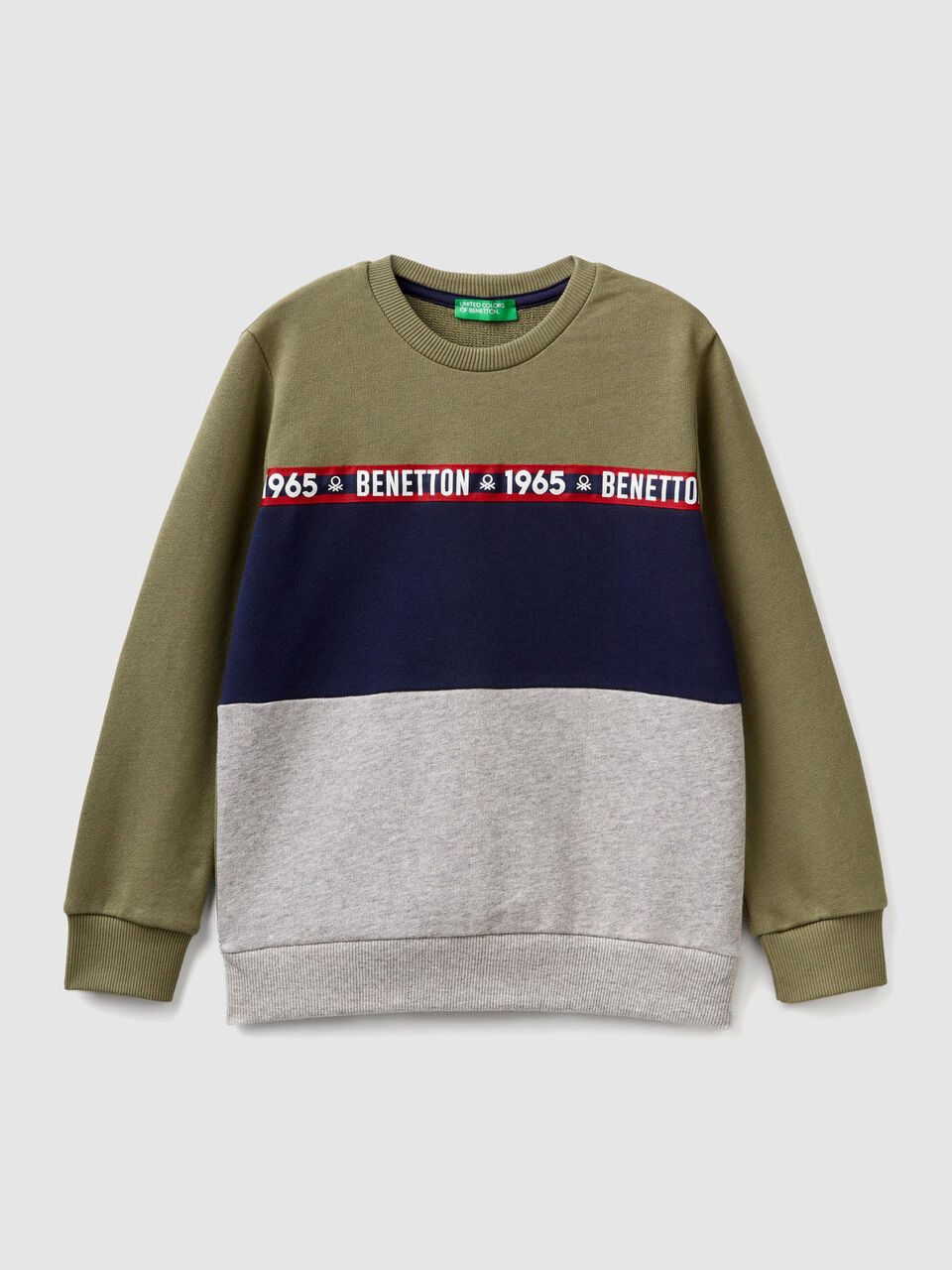 Color block crew neck sweatshirt image number 1