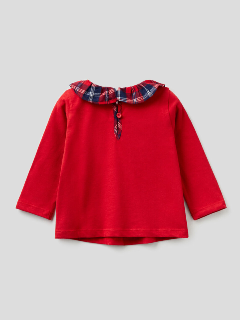 T-shirt with tartan collar image number 2
