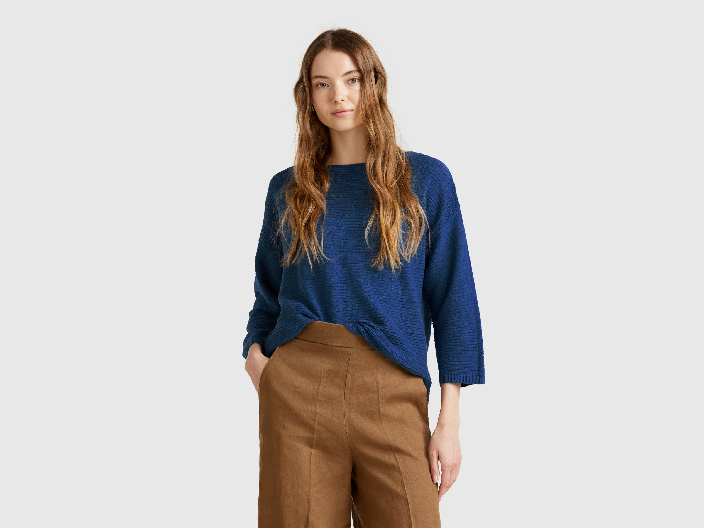 BOAT-NECK SWEAT.L/S Women image number 0