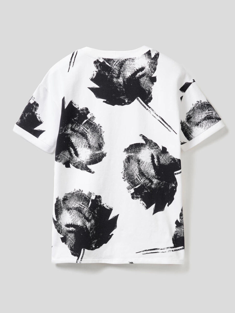 Printed t-shirt in stretch cotton image number 2