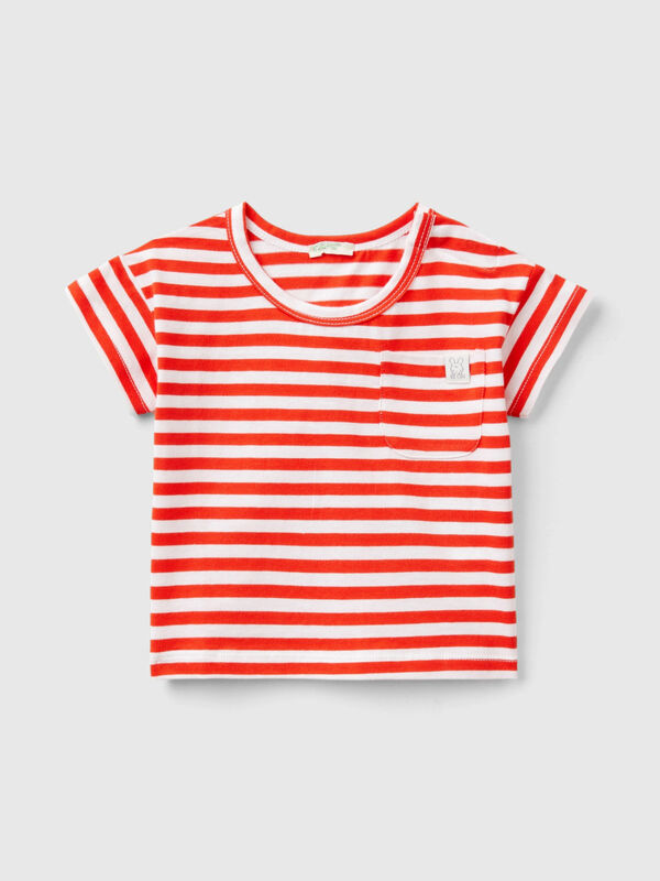 Striped t-shirt with ice-cream print New Born (0-18 months)