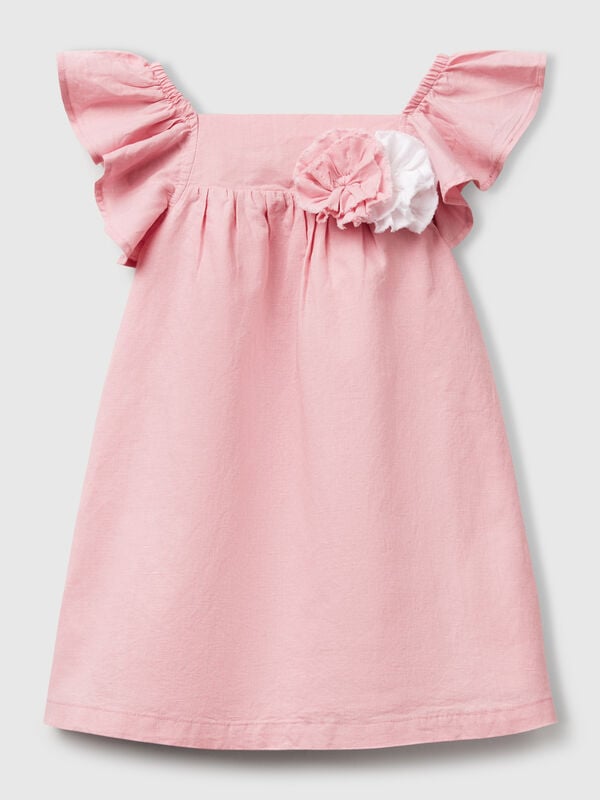 Sleeveless dress with flower applique Junior Girl