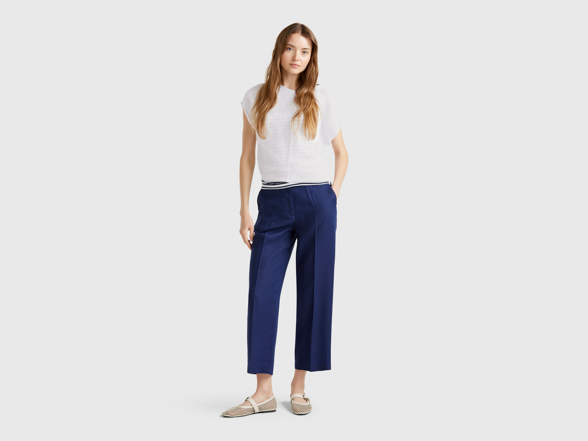 S/L V NECK SWEATER Women image number 2