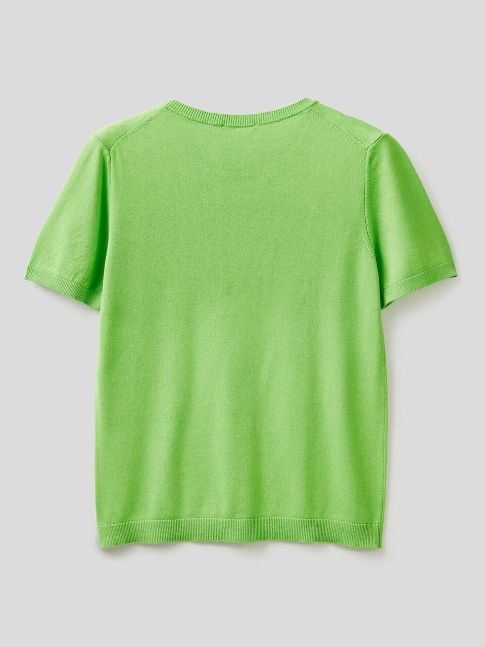 Short sleeve sweater in cotton blend image number 2
