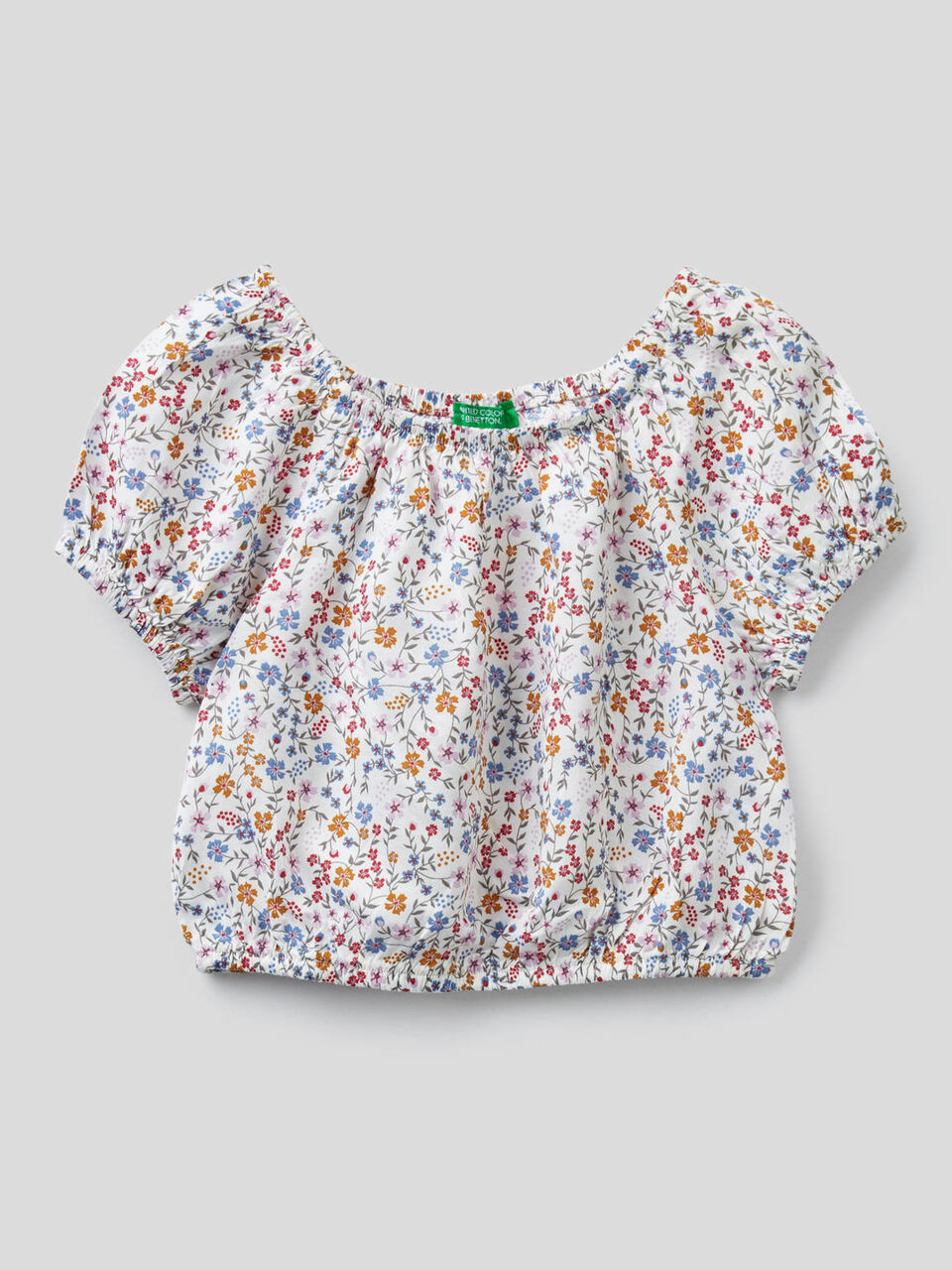 Crop top with floral print image number 1