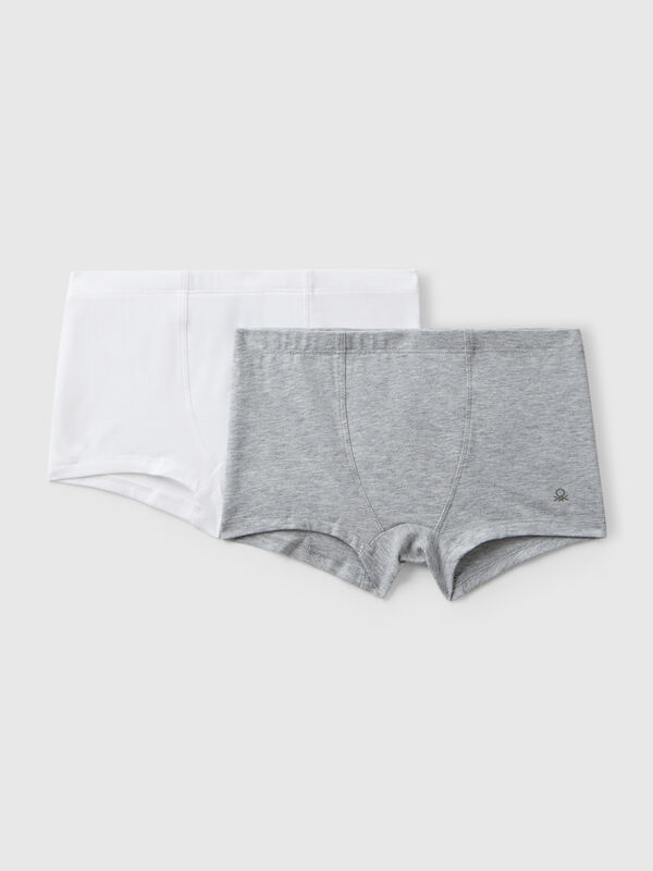 Two boxers in stretch cotton Junior Boy