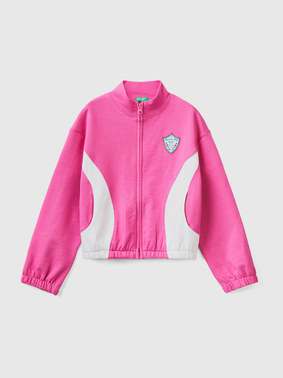 Sweatshirt with zip and crest