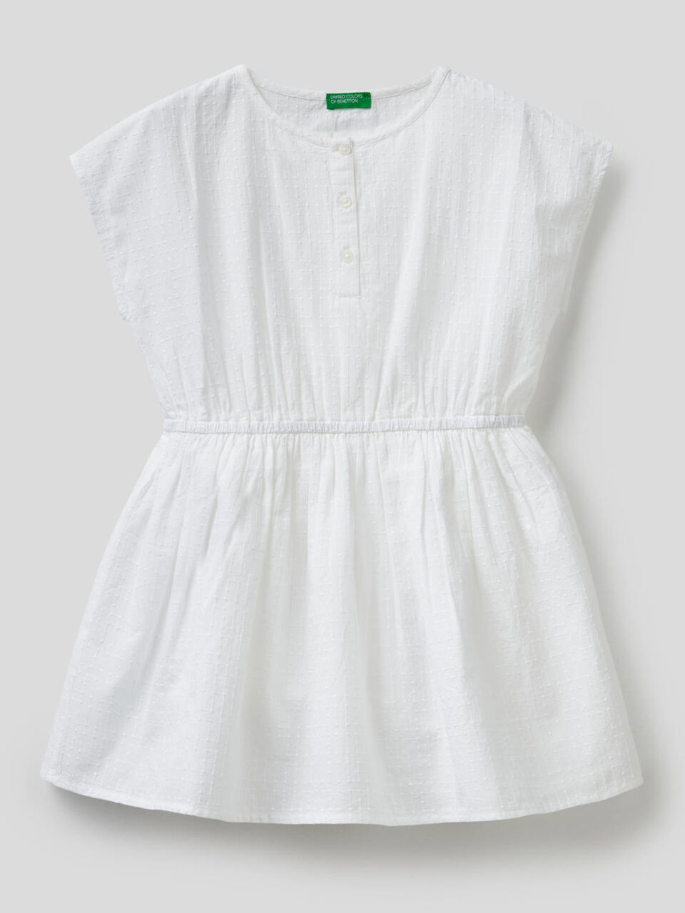 Embroidered dress in pure cotton image number 1