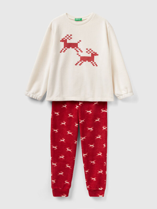 Reindeer fleece pyjamas