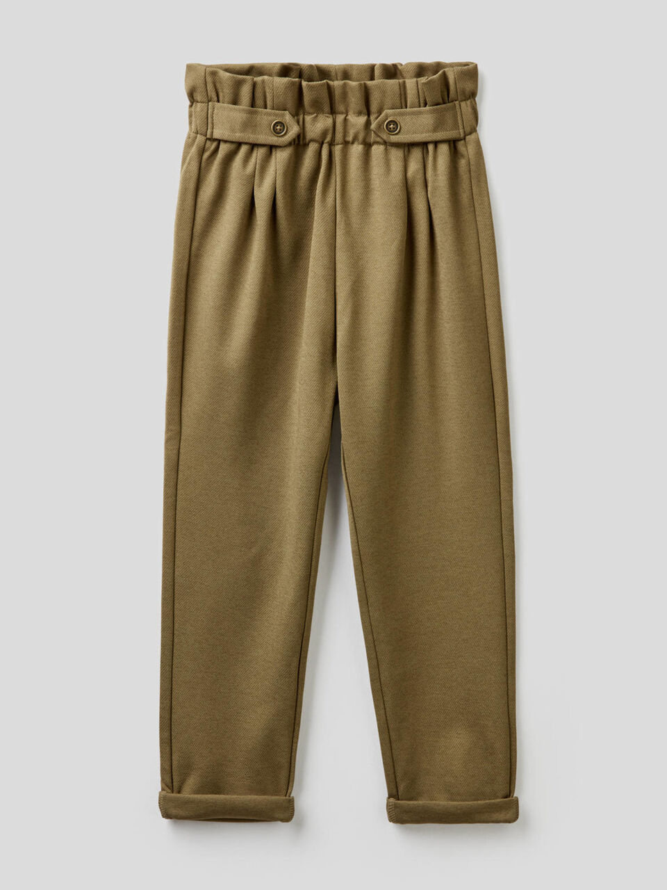 High-waisted soft trousers image number 1