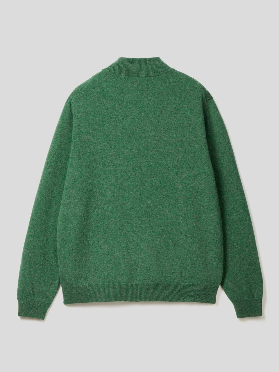Zip-up sweater in pure virgin wool image number 2