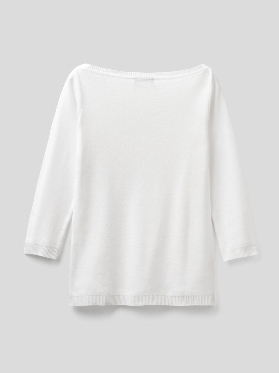100% cotton boat neck sweater image number 2