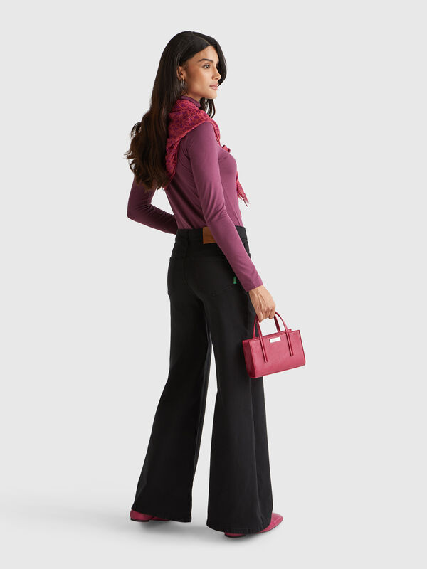 Patterned scarf in viscose Women