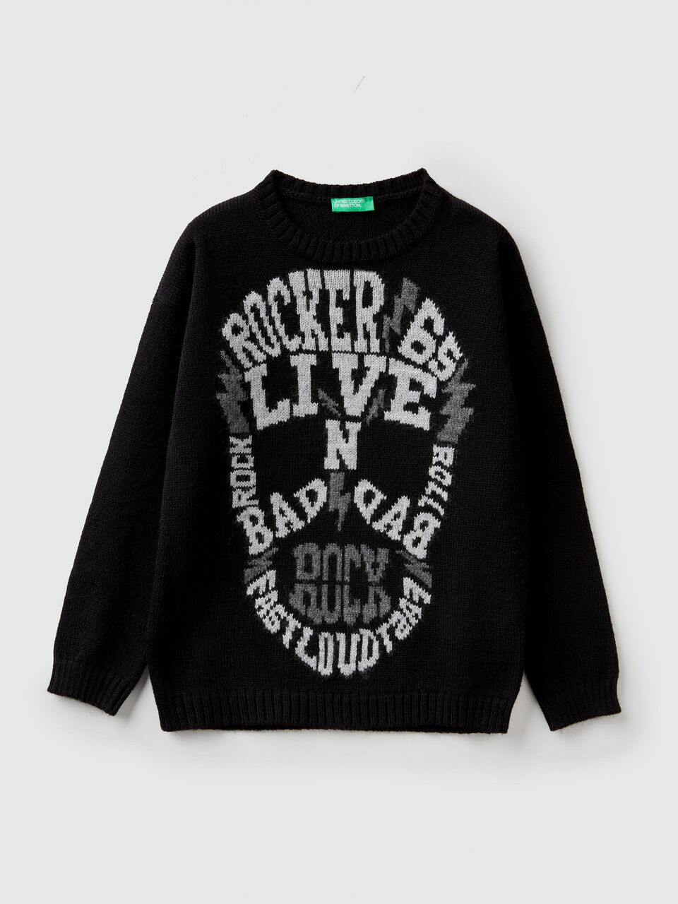 Tricot sweater with inlay image number 1
