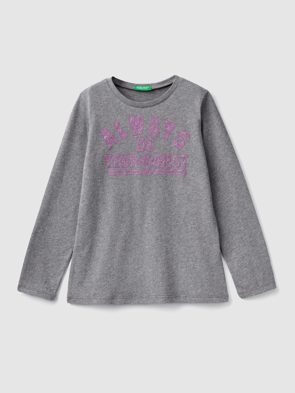 T-shirt with glitter print image number 1