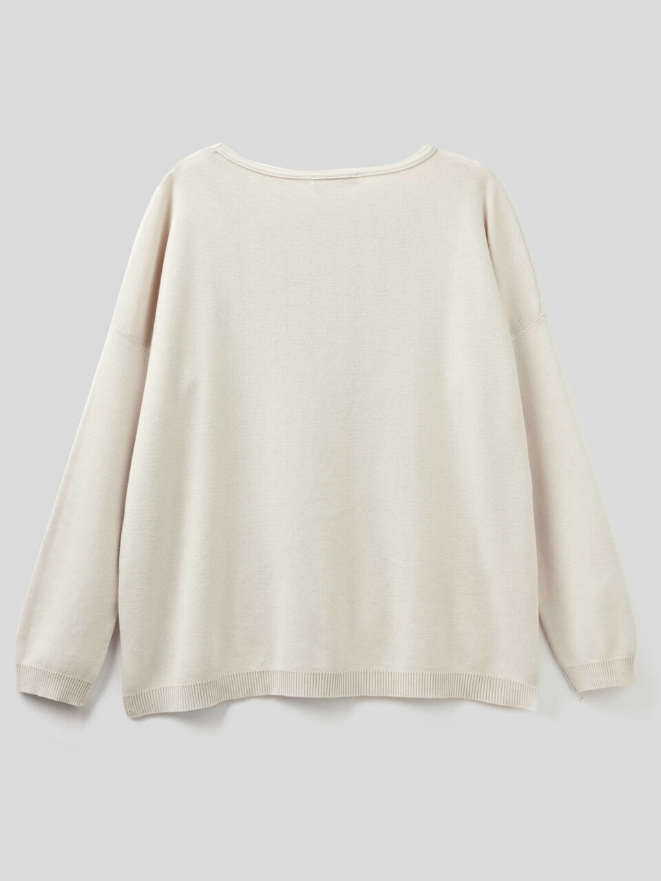 Cotton sweater with round neck image number 2
