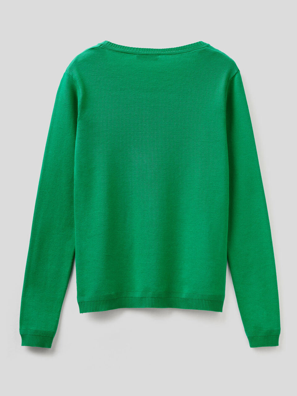 Crew neck sweater in pure cotton image number 2