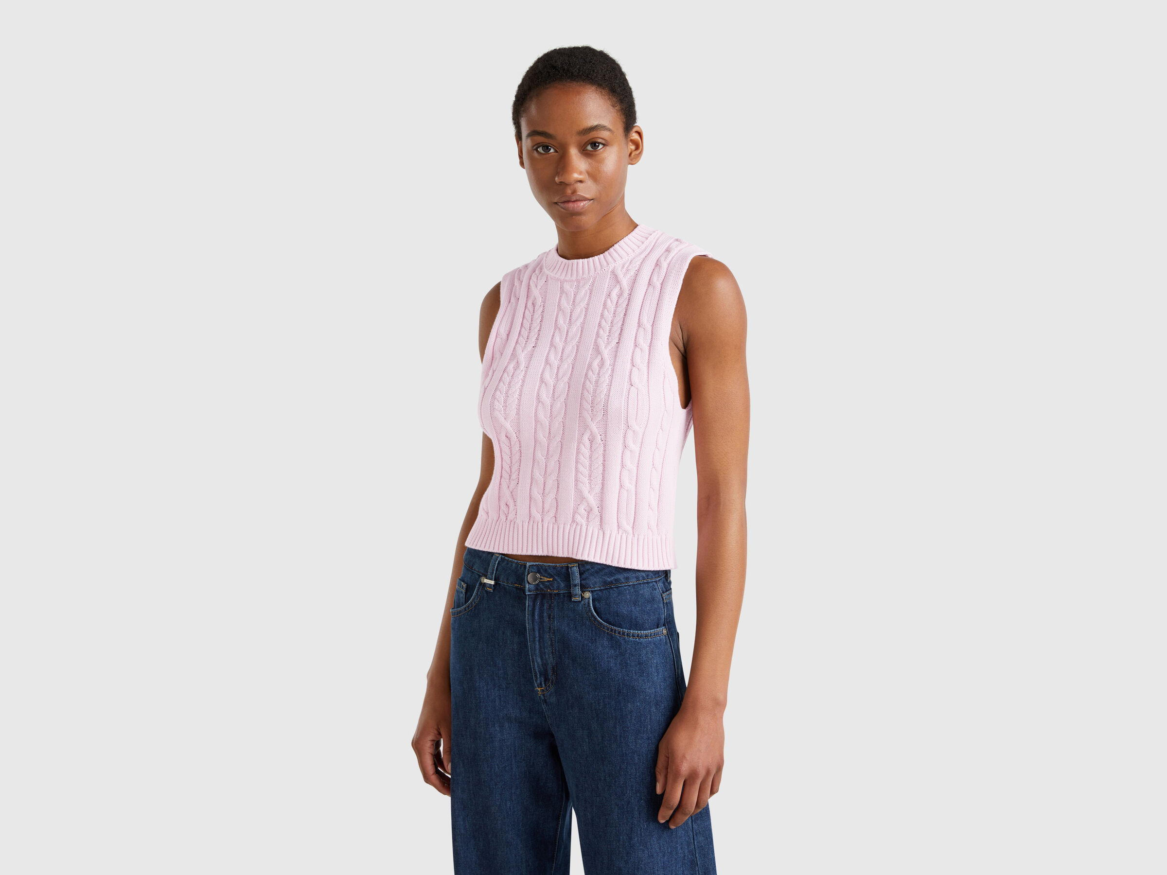 SLEEVELESS SWEATER Women image number 0
