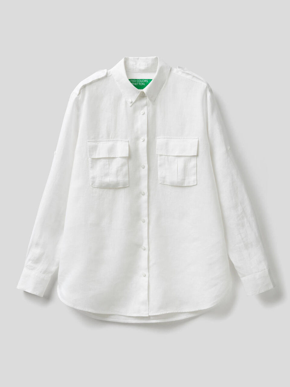 Button-down shirt in pure linen image number 1
