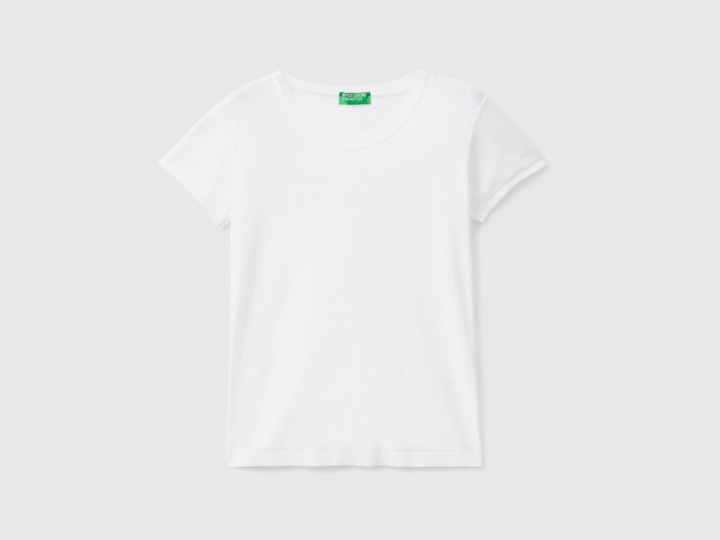 Women's short sleeve white sweater hot sale