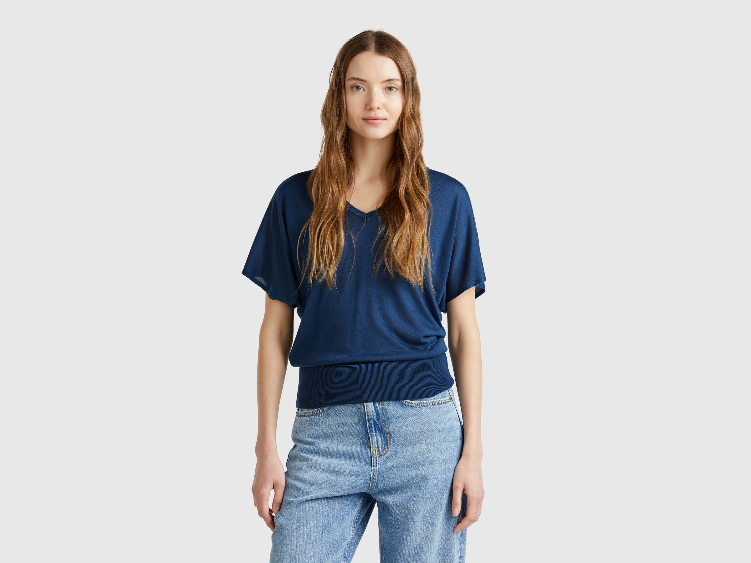 V NECK SWEATER H/S Women image number 0
