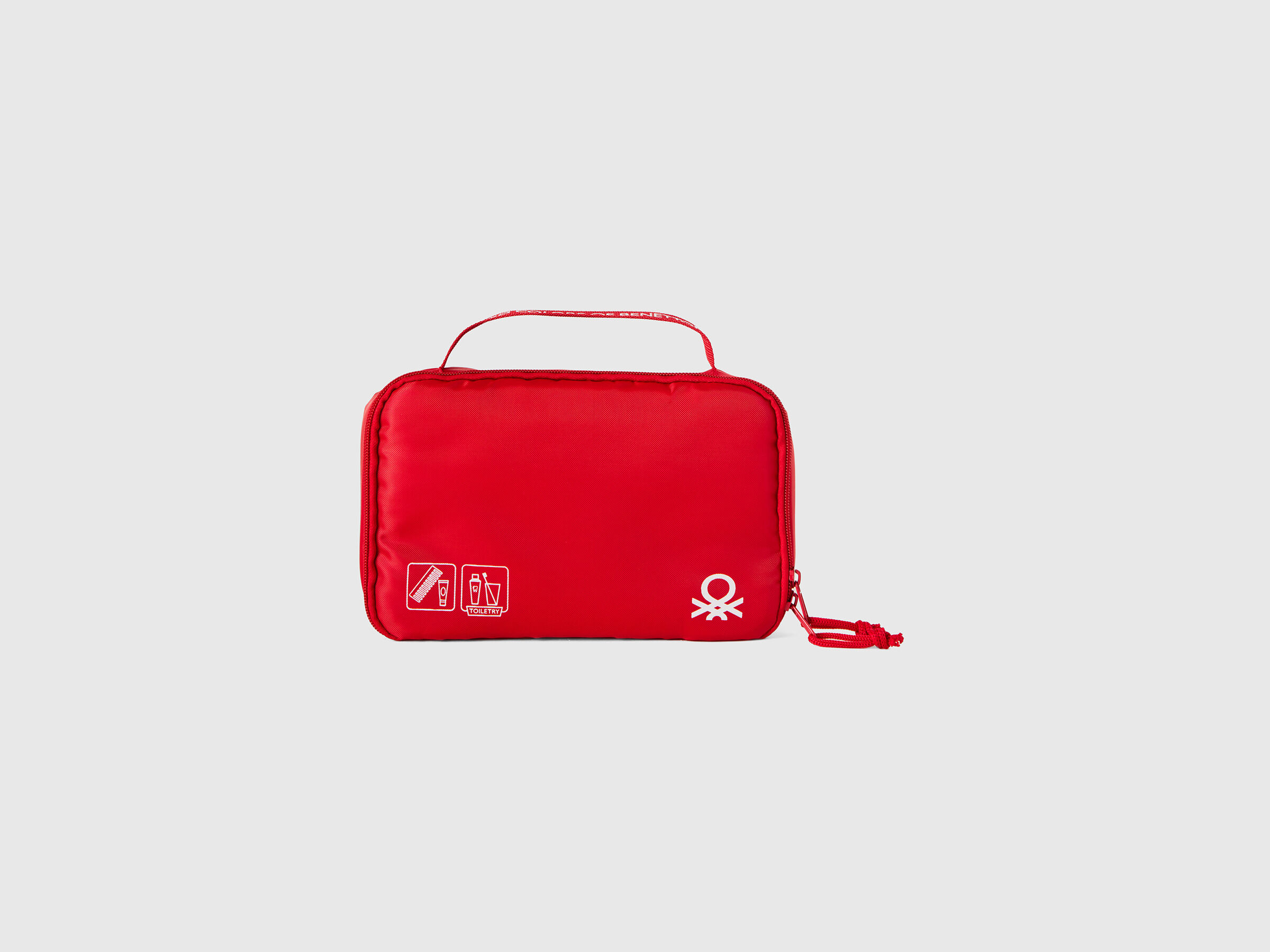 Red travel toiletry bag with hook image number 0