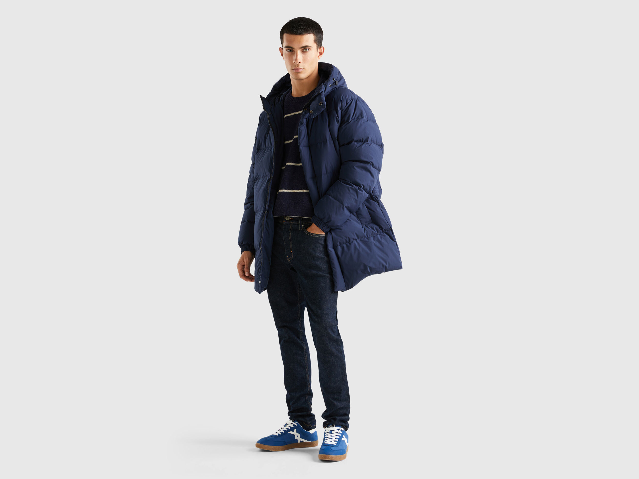 Mens long padded parka sale