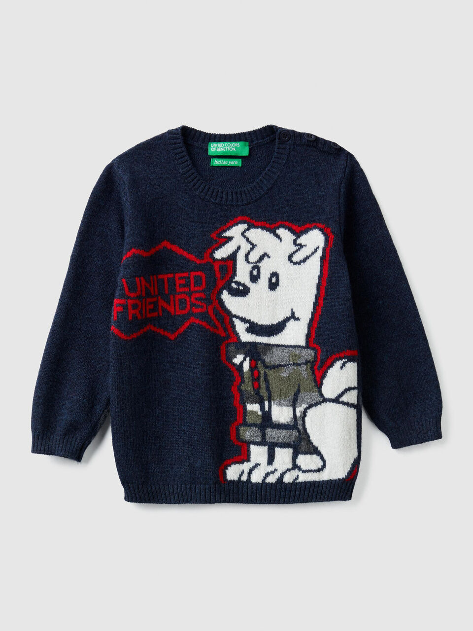Tricot sweater with inlay image number 1