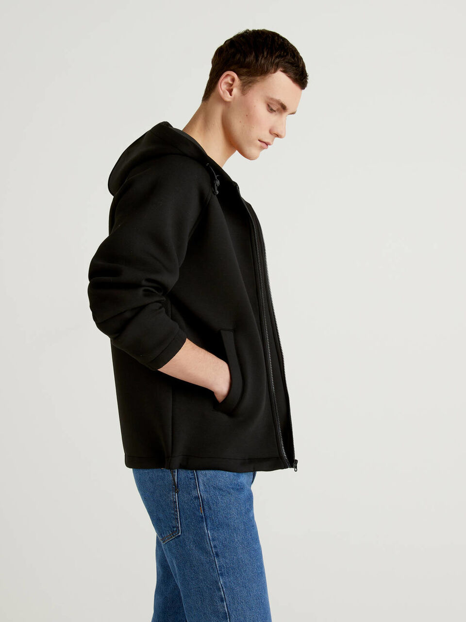 Neoprene jacket with hood Men image number null