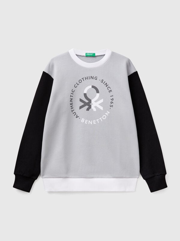 Pure cotton sweatshirt with print Junior Boy