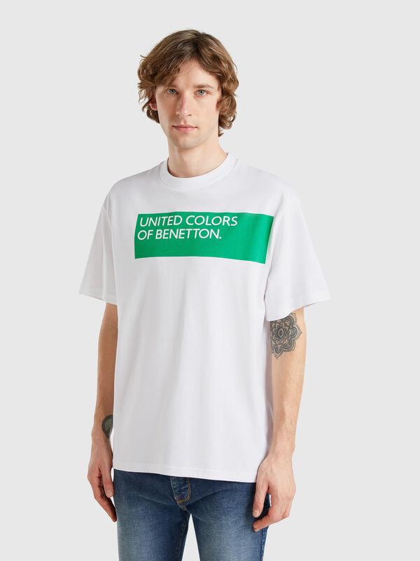 T-shirt with print on front and back Men