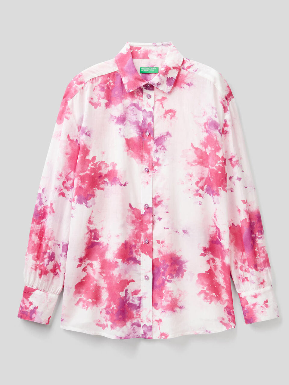 Flowy tie-dye look shirt image number 1