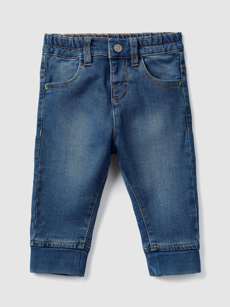 Jeans with ribbed ankle bands image number 1