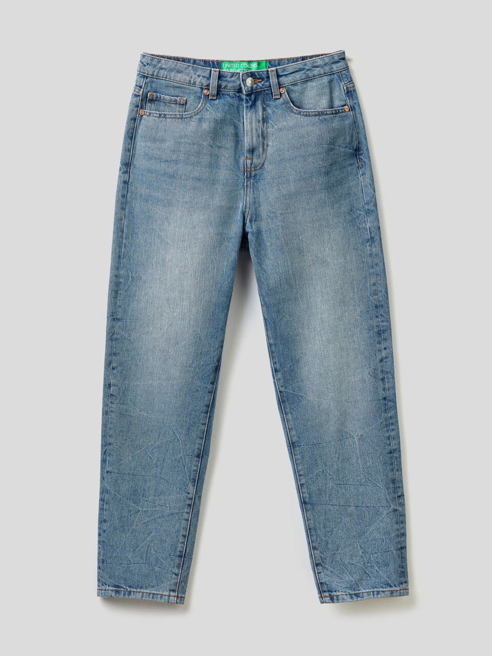 100% cotton boyfriend jeans image number 1