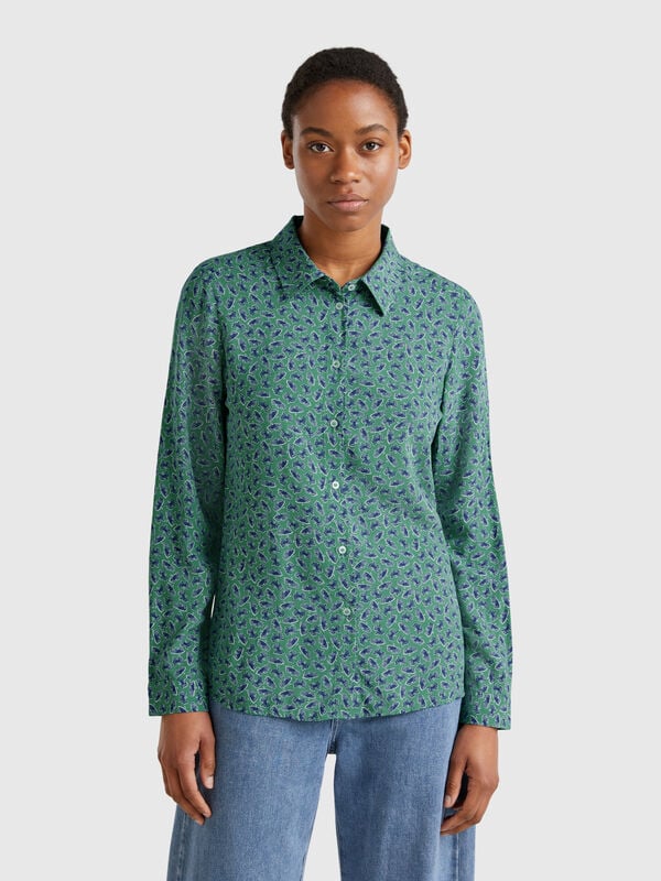 Patterned shirt in viscose Women