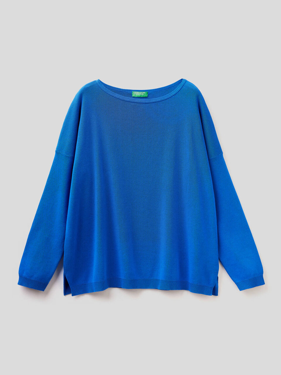 Cotton sweater with round neck image number 1