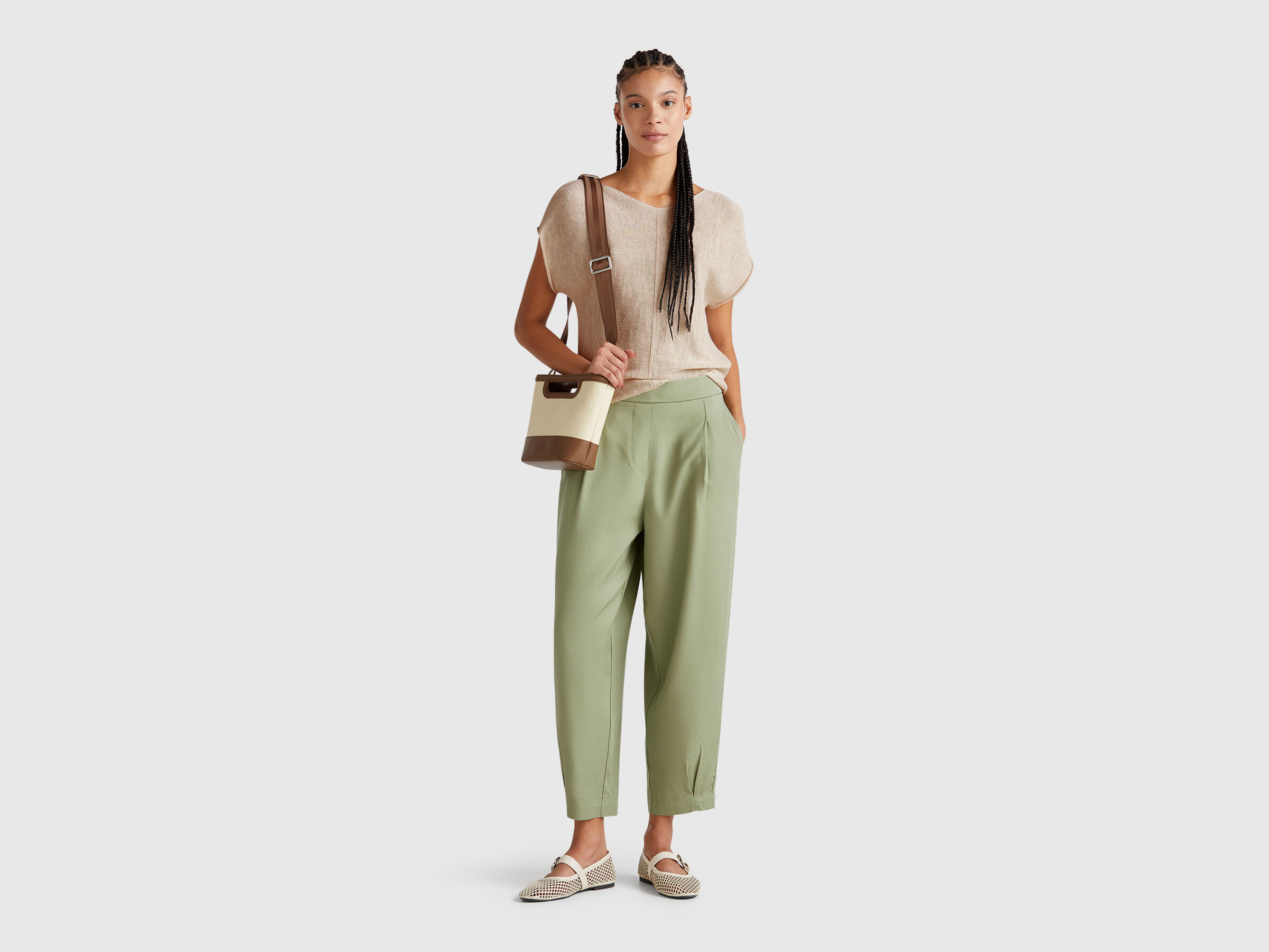 S/L V NECK SWEATER Women image number 2