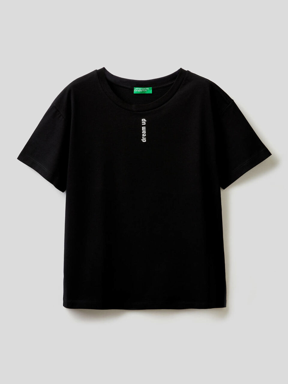 100% cotton t-shirt with slogan print image number 1