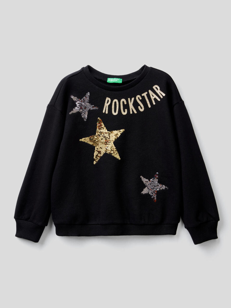 Sweatshirt in 100% cotton with sequins image number 2