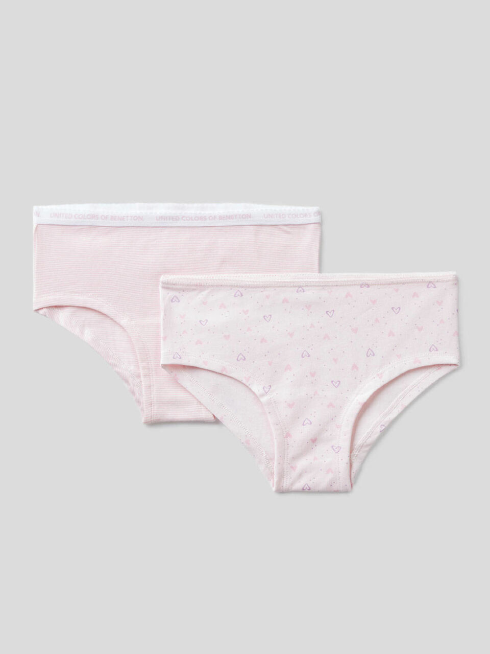 Set of two pairs of underwear in stretch cotton image number 1