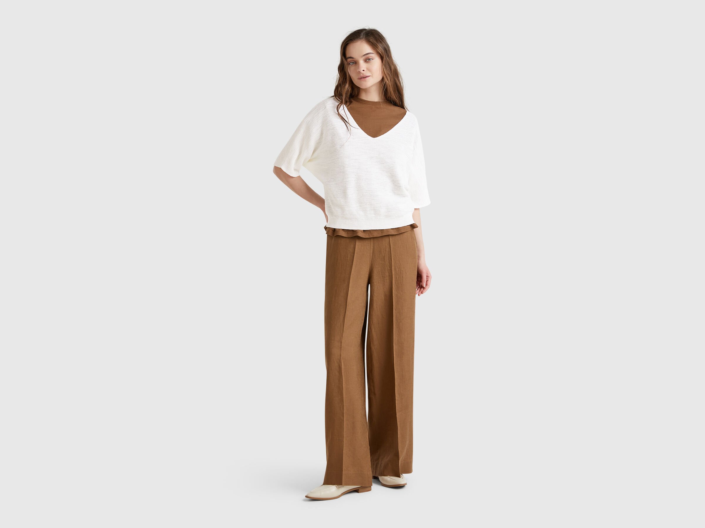 V NECK SWEATER H/S Women image number 3